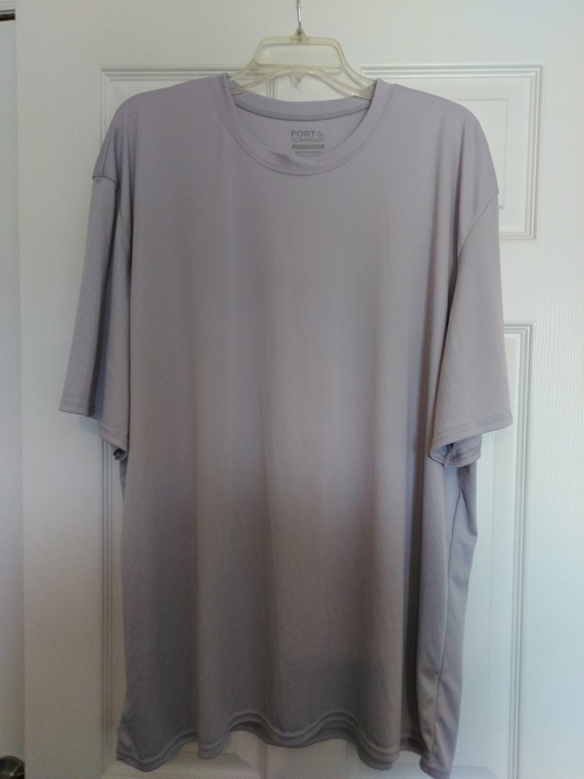 Port & Company Mens Long Sleeve UV Performance Crew Neck T-Shirt PC380LS GRAY