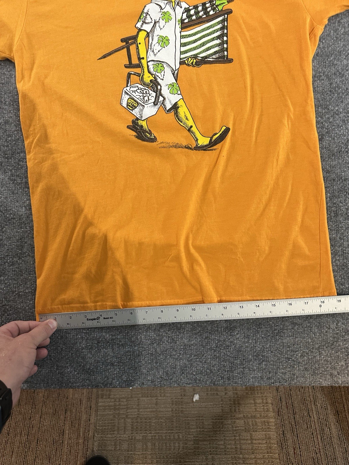 Next Level Apparel Orange Mens M Regular Fit Beer Frog Graphic Tee