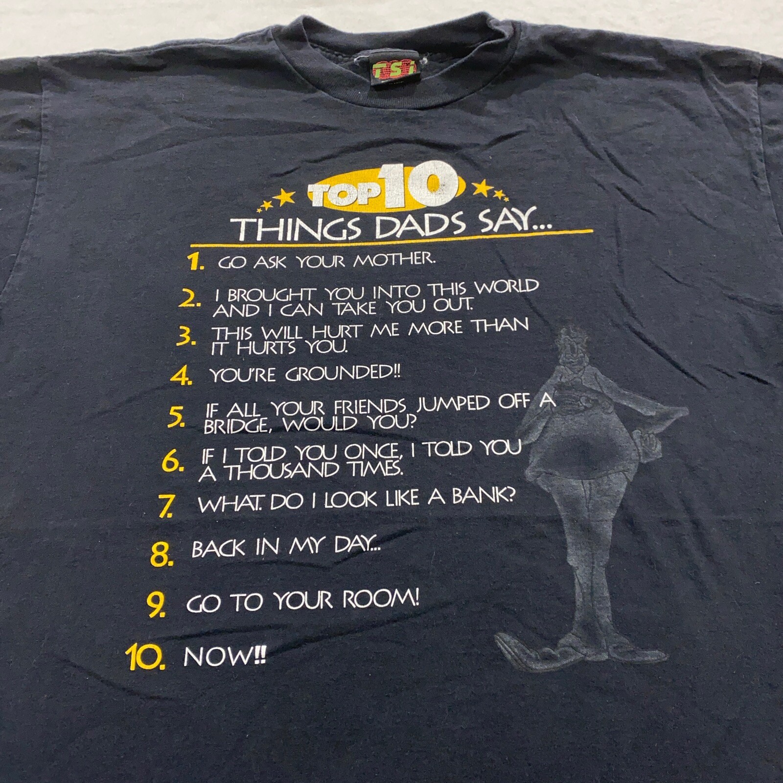 vintage 90s TOP 10 THINGS DADS SAY T-Shirt XL/2XL dad old joke funny soft