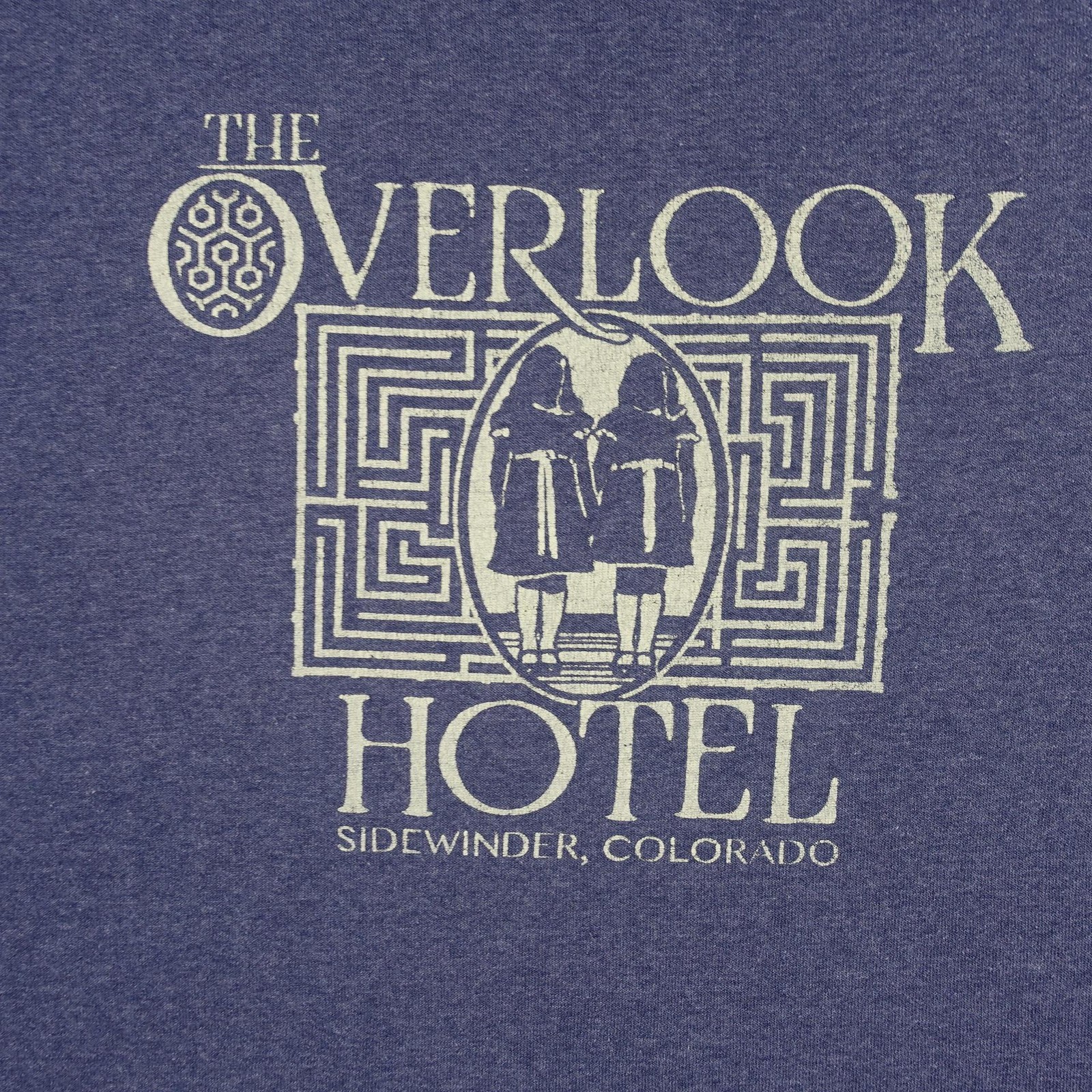VINTAGE The Overlook Hotel Shirt Mens Small Blue The Shining Delta Movie Cult