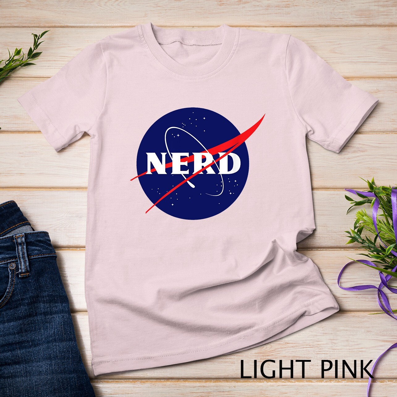 Funny NASA Nerd Logo Parody Science Astronomy Astronaut Unisex T-shirt
