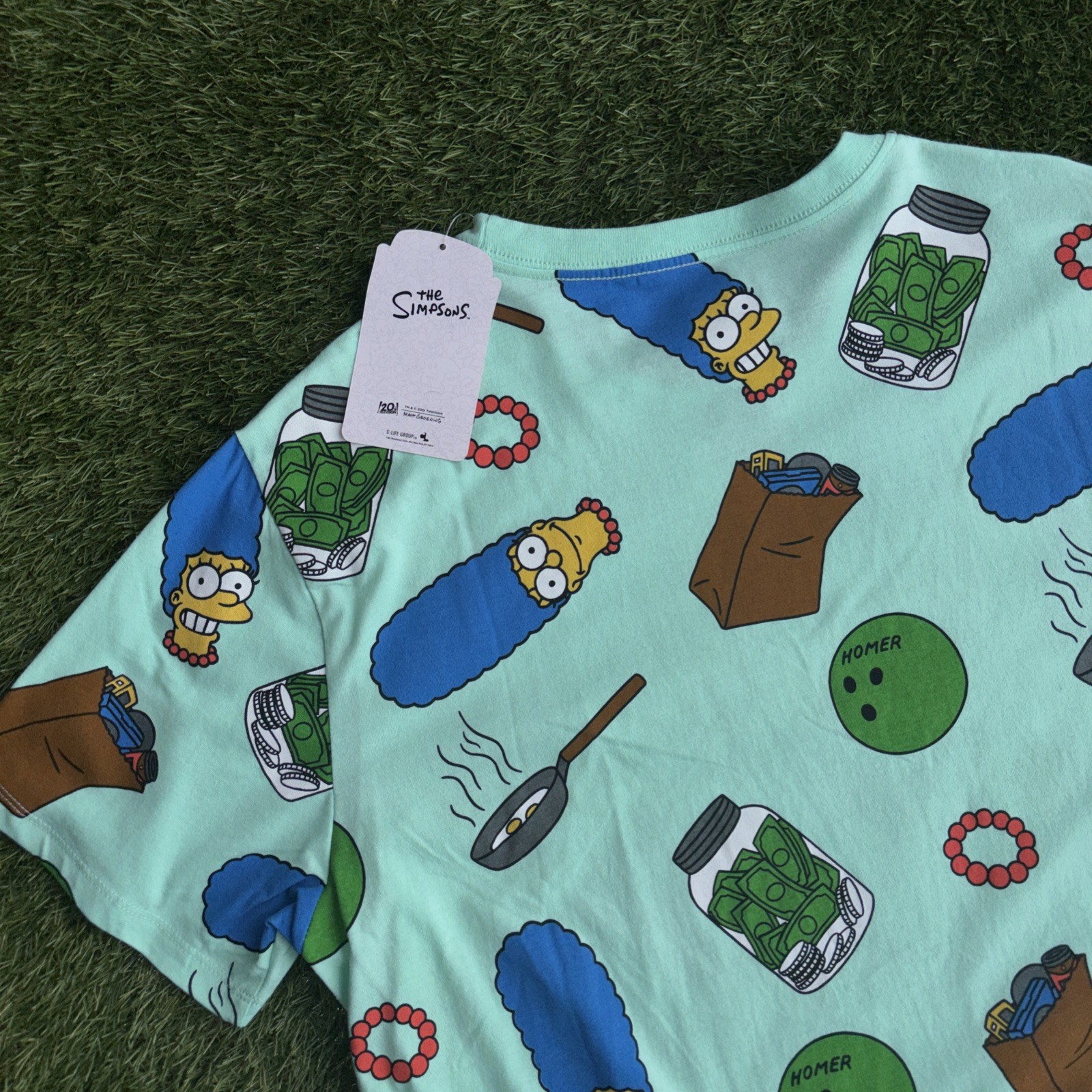 THE SIMPSONS Men’s All Over Print Tee Shirt Size Large NWT