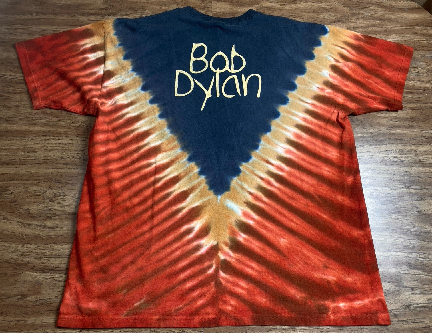 2005 Bob Dylan XL Y2K Tie-dye Concert Tee T Shirt East West Tour Band Tee Hippie