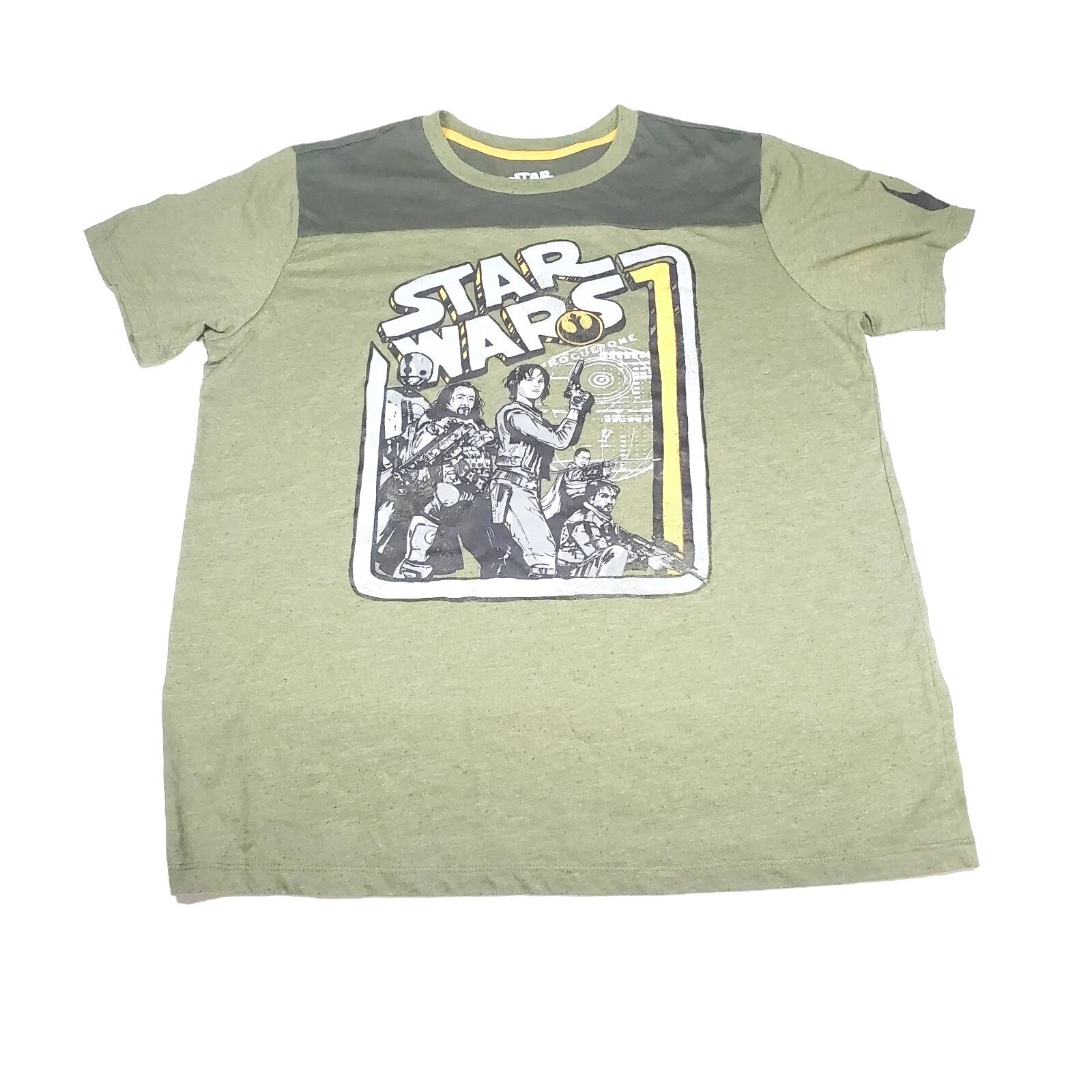 Star Wars Rogue One Graphic T‑Shirt Men’s XL 5th Sun Green Poster Tee Pre‑Owned