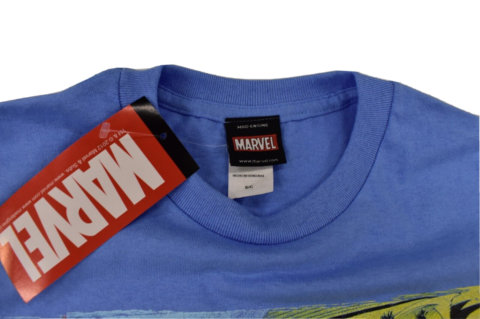 Marvel Mens X-Men Beach Party Cyclops, Wolverine Funny Blue Shirt NWT Small