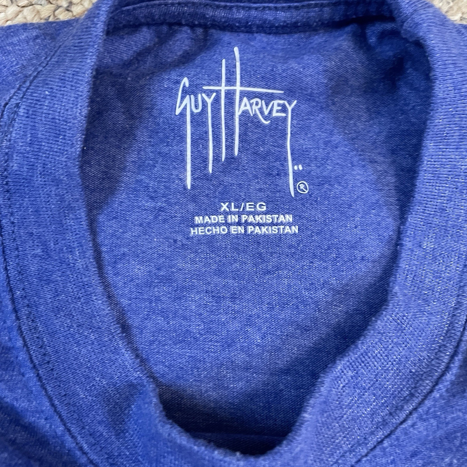 Guy Harvey Original EST. 1986 T Shirt Size XL Blue Fishing Boating Outdoors