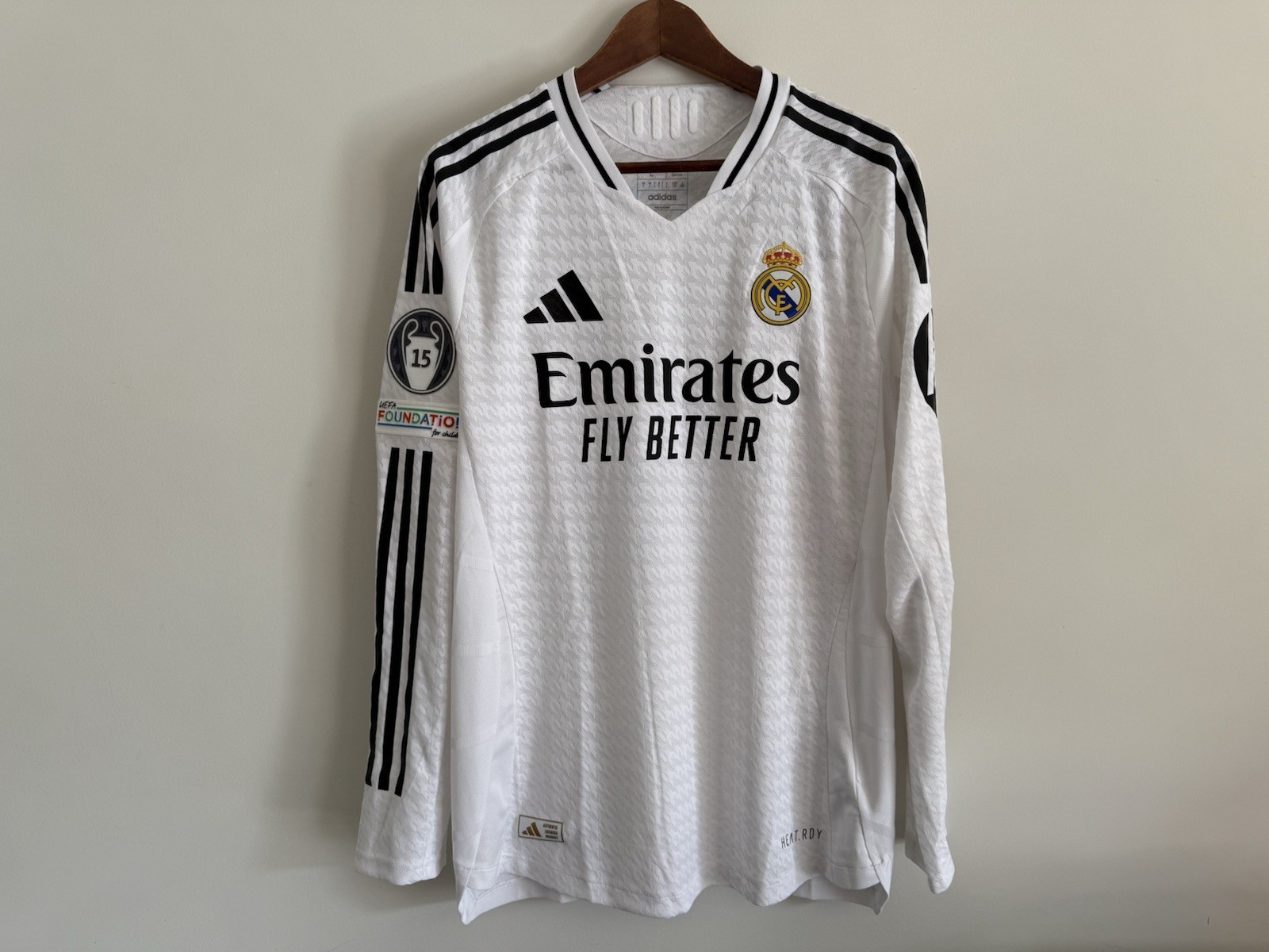 2024-2025 Real Madrid Champions League Player Issue Authentic LS Mbappe