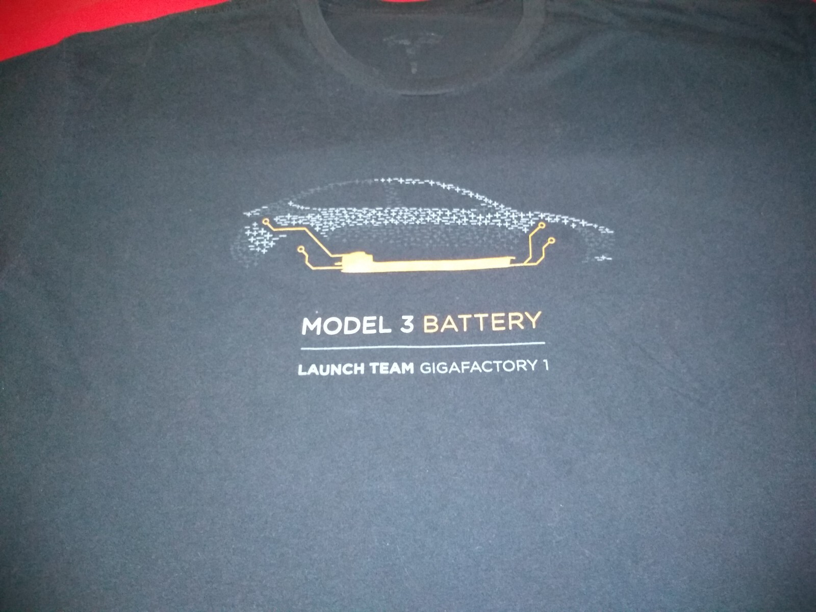 TESLA Model 3 battery Launch Team Gigafactory 1 NOT AVAILABLE EMPLOYEE T-Shirt