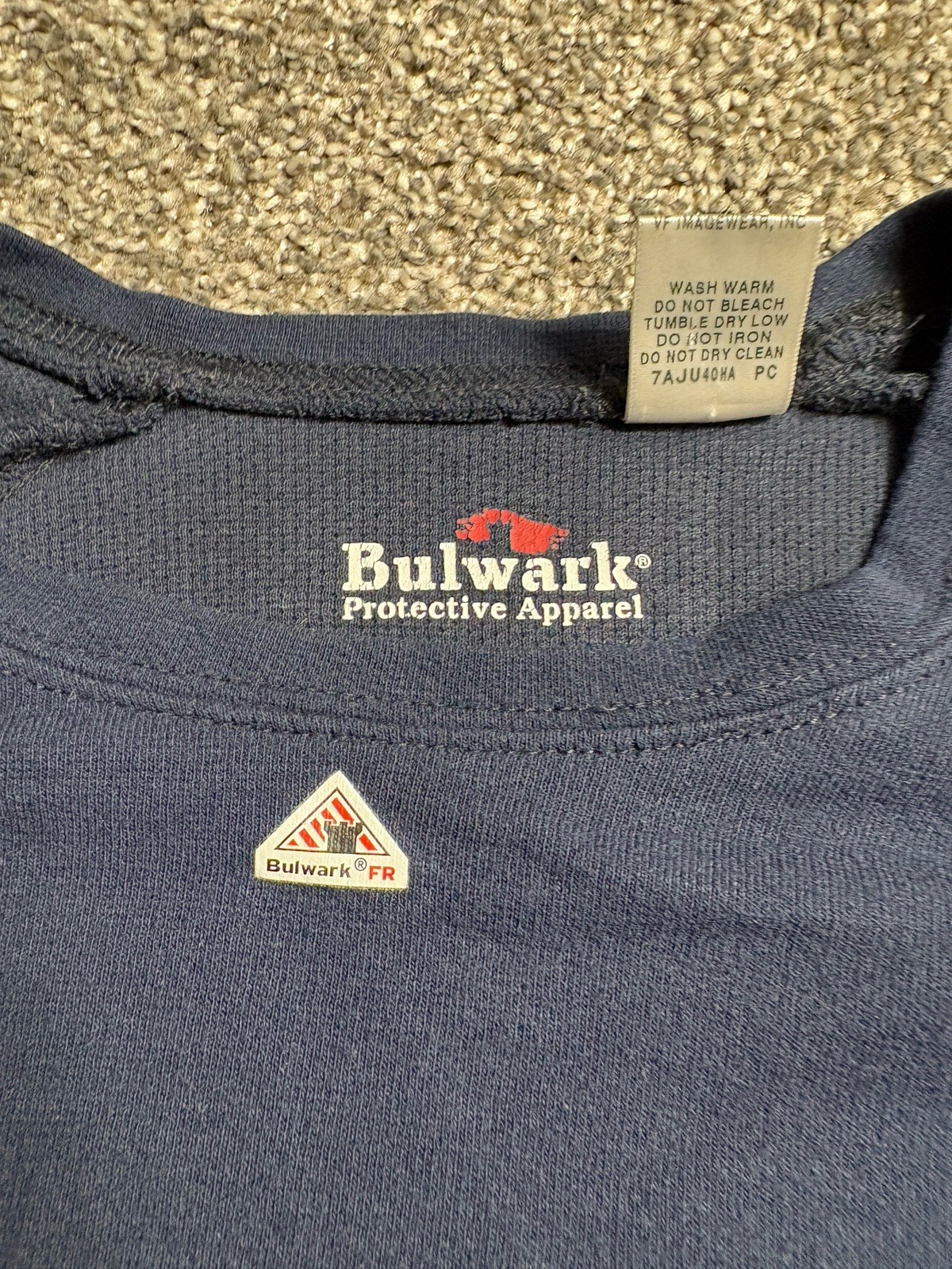 Bulwark FR Knit Tee Shirt Mens XL Blue CAT 2 CAL Flame Resistant HRC ARC Outdoor