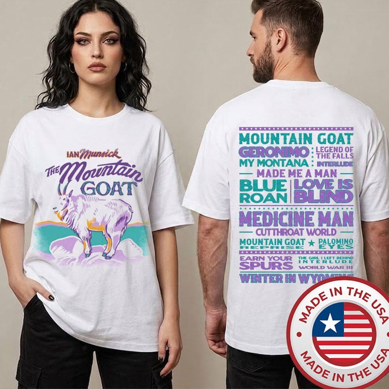 Ian Munsick The Mountain Goat Vinyl Exclusive Merchandise Reprint T-Shirt