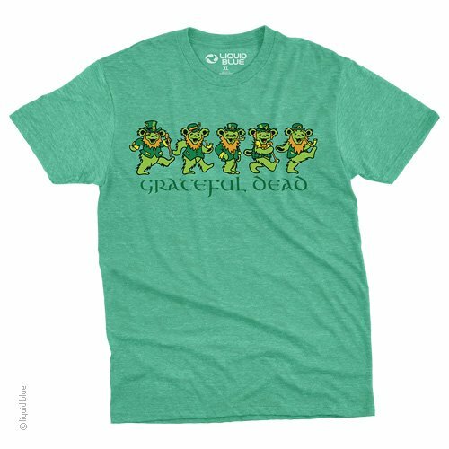 GRATEFUL DEAD-IRISH leprechaun BEARS-T-SHIRT S-M-L-XL-2X-3X Garcia,Lesh,Wier
