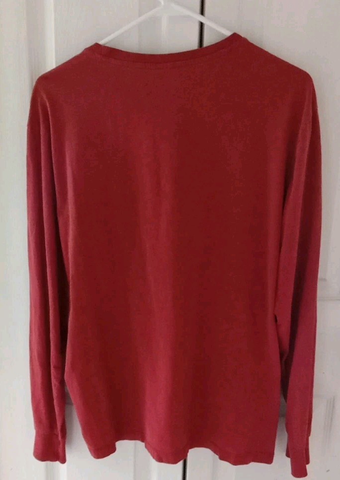 U.S. Polo ASSN. L Men’s Long Sleeve Crew Neck Solid Thermal Shirt Rust
