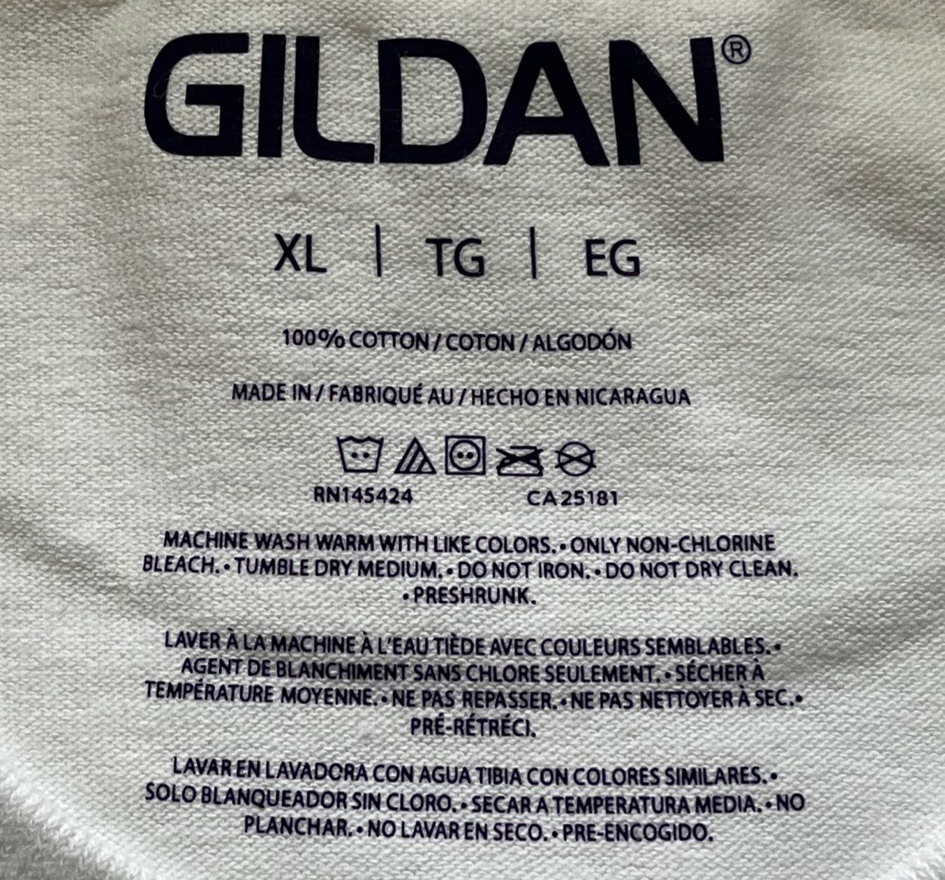 Gildan Adult Short Sleeve Crew White T-Shirt | 5 Pack | Sz XL | Preshrunk Cotton