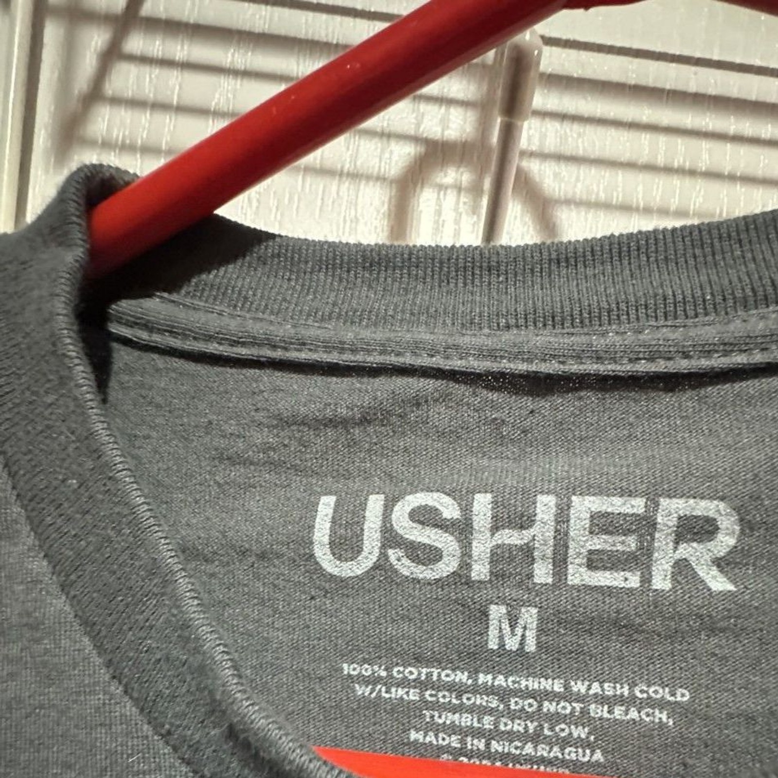 Usher Confessions Tour 2024 T Shirt Gray Size Medium Unisex Band T Shirt