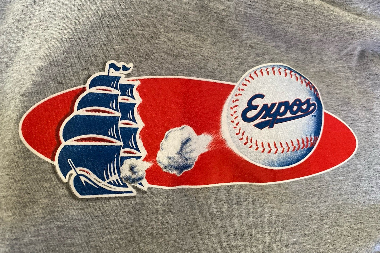 Vintage Montreal Expos x Molson Beer Large M & O Graphic Gray T-Shirt