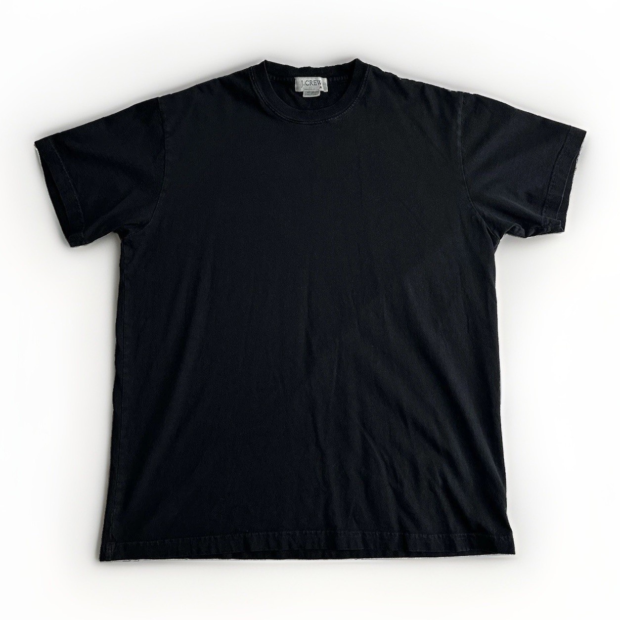 Vintage 90s J.Crew T-Shirt Men’s Medium Black Made In USA 100% Cotton Boxy Fit