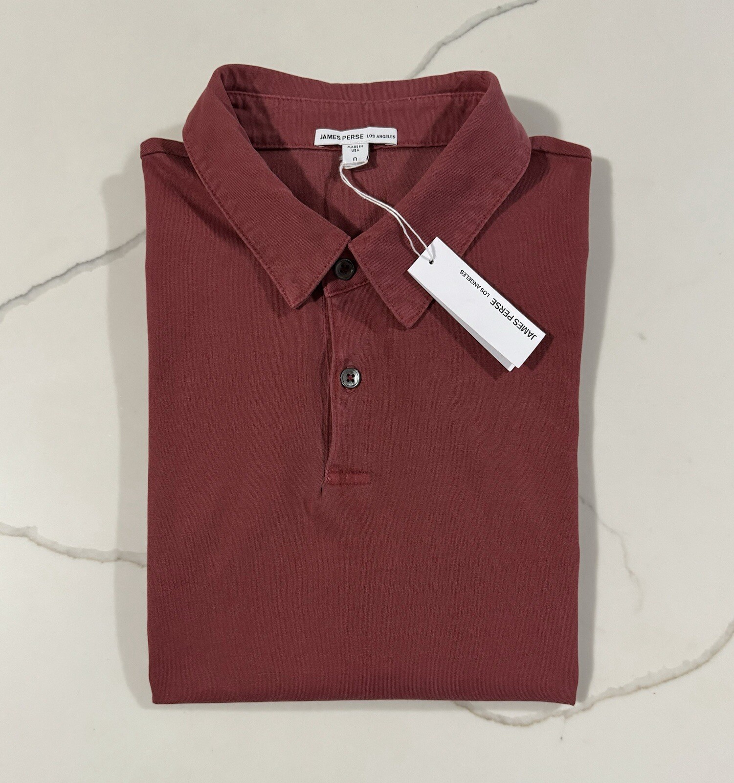JAMES PERSE Men’s Suede Jersey S/S Polo Retail: $135 (NWT)