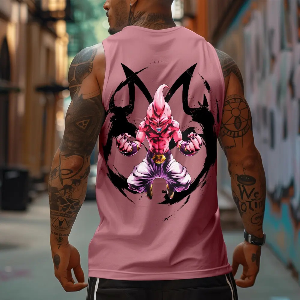 Dragon Ball DBZ Kid Buu Majin Unisex Summer outfits men streetwear 80s 90s