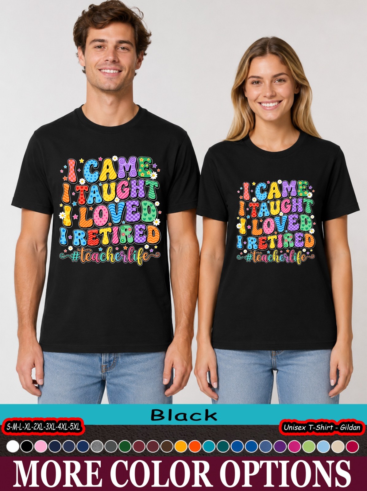 Retired Teacher Shirt, I Came I Taught I Made A Difference Tee