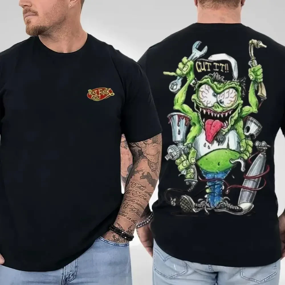 Rat Fink T-Shirt, Retro Hot Rod Kustom Kulture Graphic Tee, Gift for Car