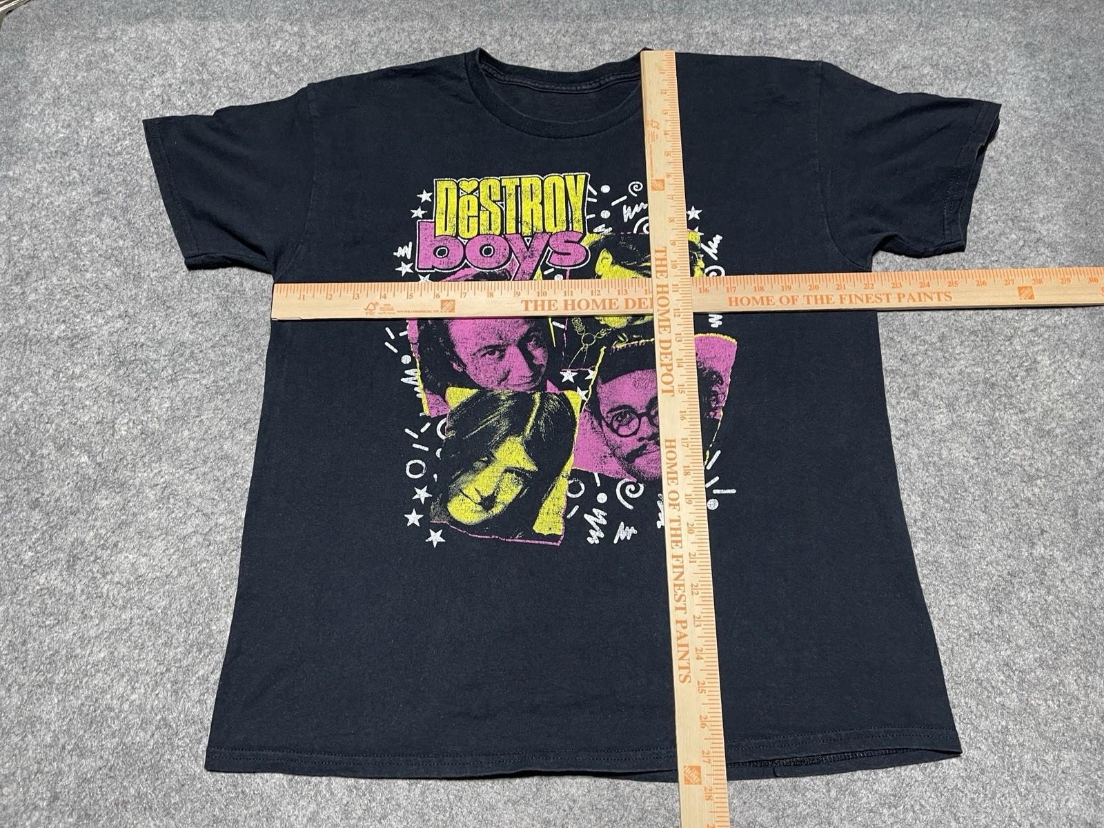 Black Destroy Boys Shirt Large Punk Rock Band Sacrament CA Winter Tour 2023 Lg
