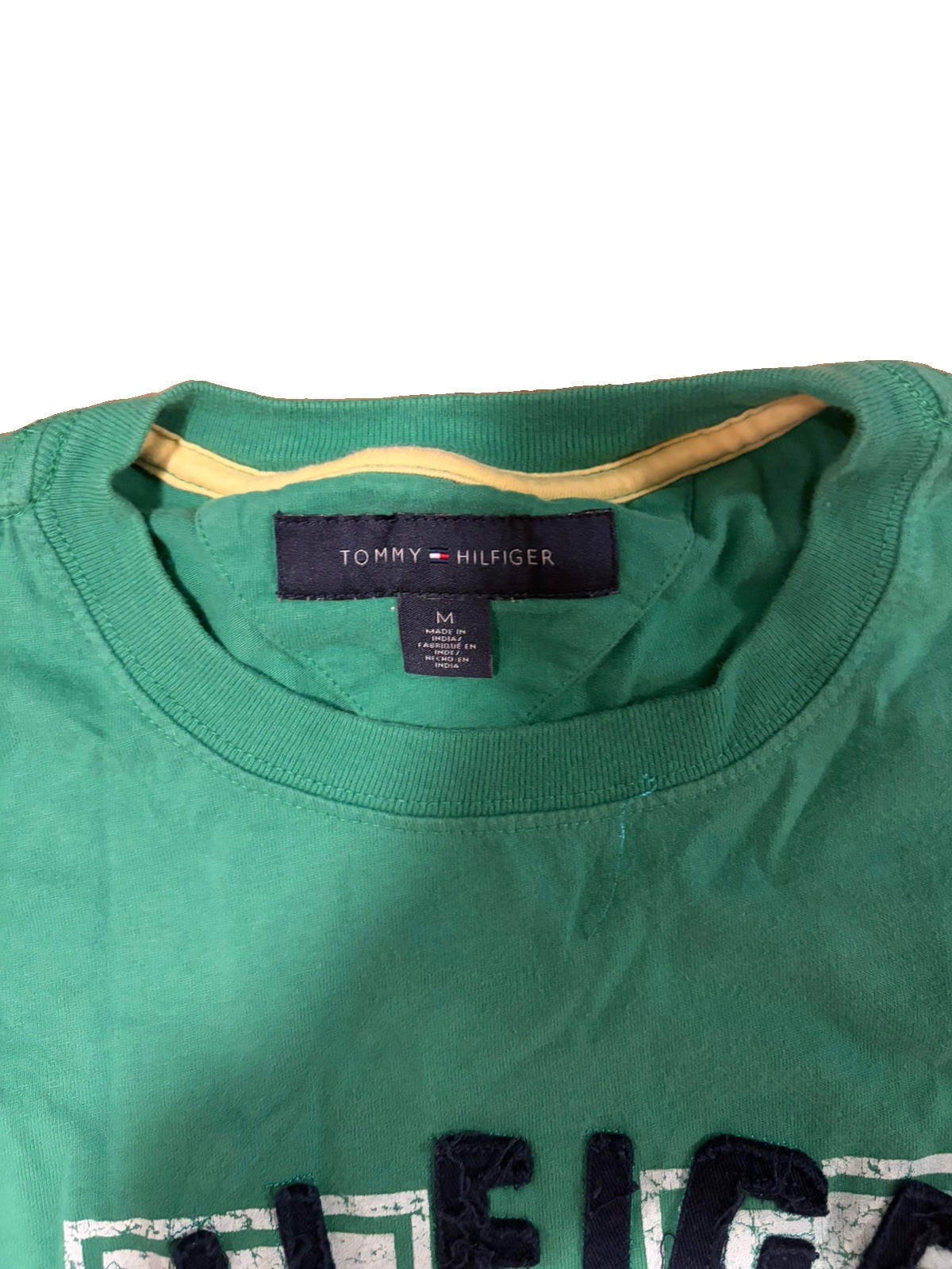 Tommy Hilfiger 1985 Denim Men’s LG Green EUC Gryphon Unique Comfortable Stylish