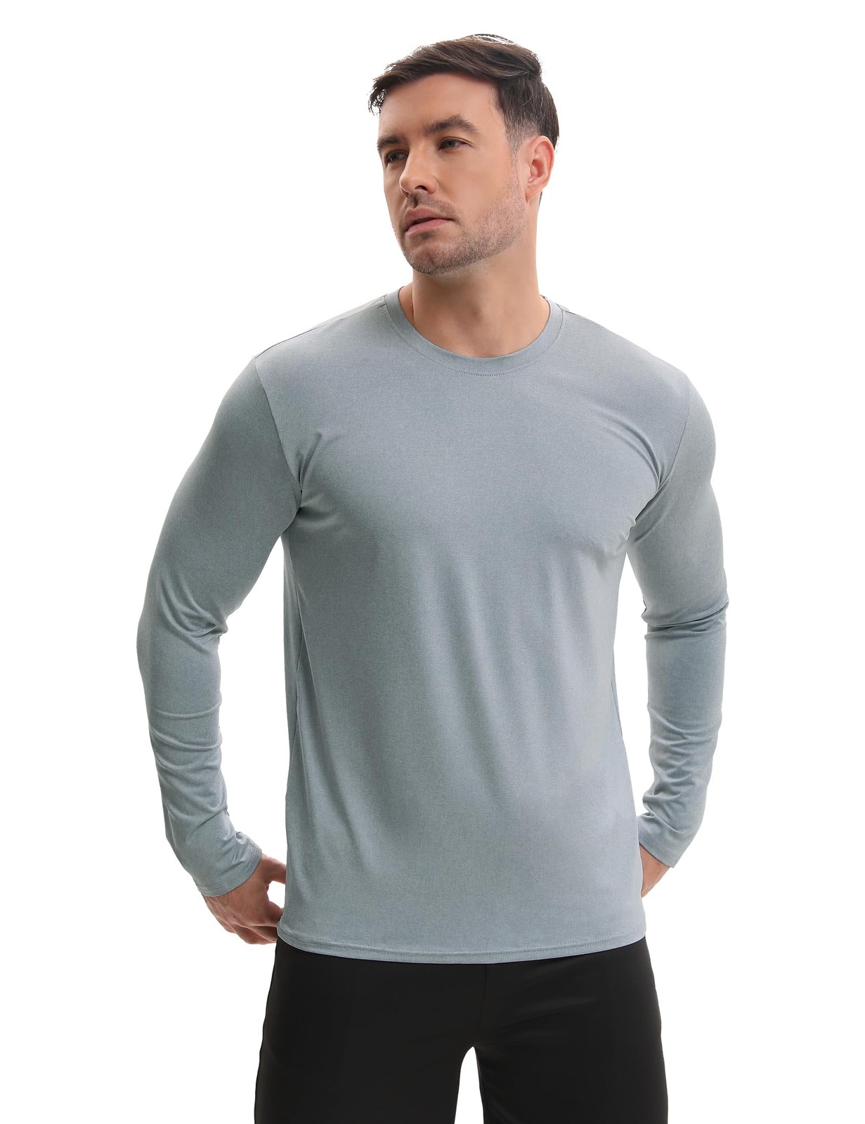 7 Pack Men’s Quick Dry Long Sleeve Shirts Moisture Wicking UV UPF 50+ Sun Pro.
