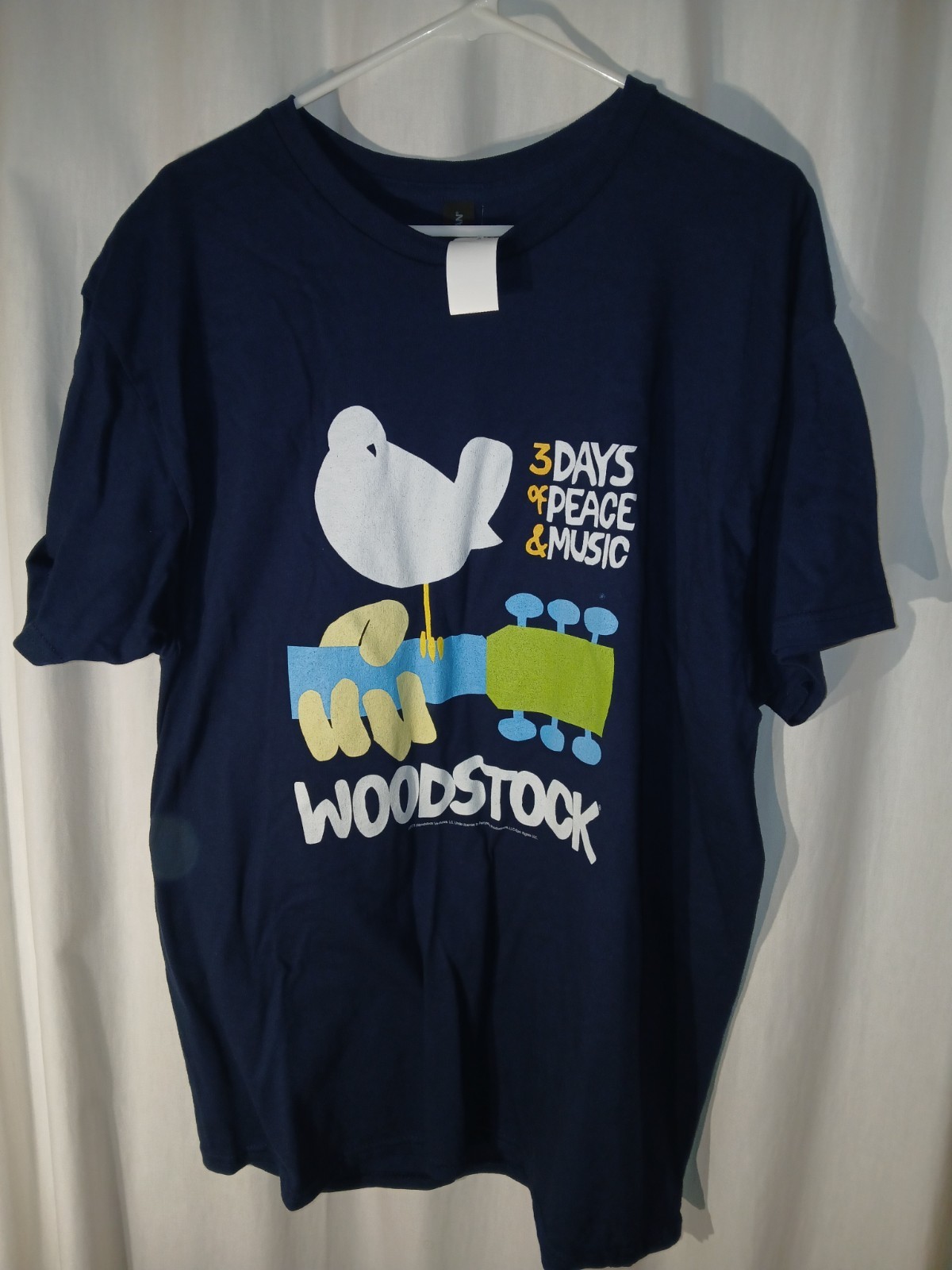 Woodstock Multi Color Logo 3 Days Of Peace & Music T-shirt Adult XL New W/tag
