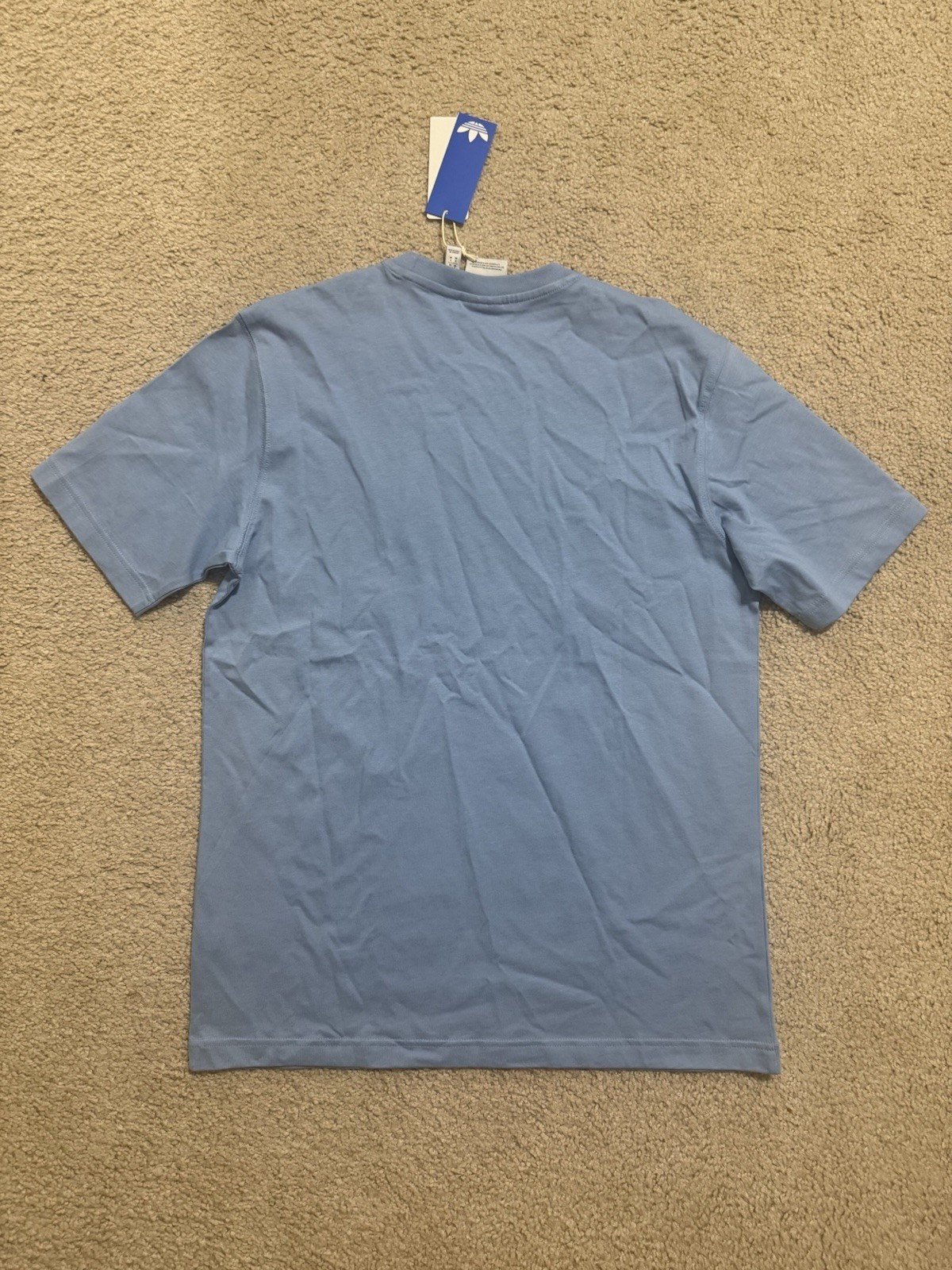 adidas Originals Adicolor Trefoil Tee Shirt JY3758 Light Blue Mens New Sz S, M