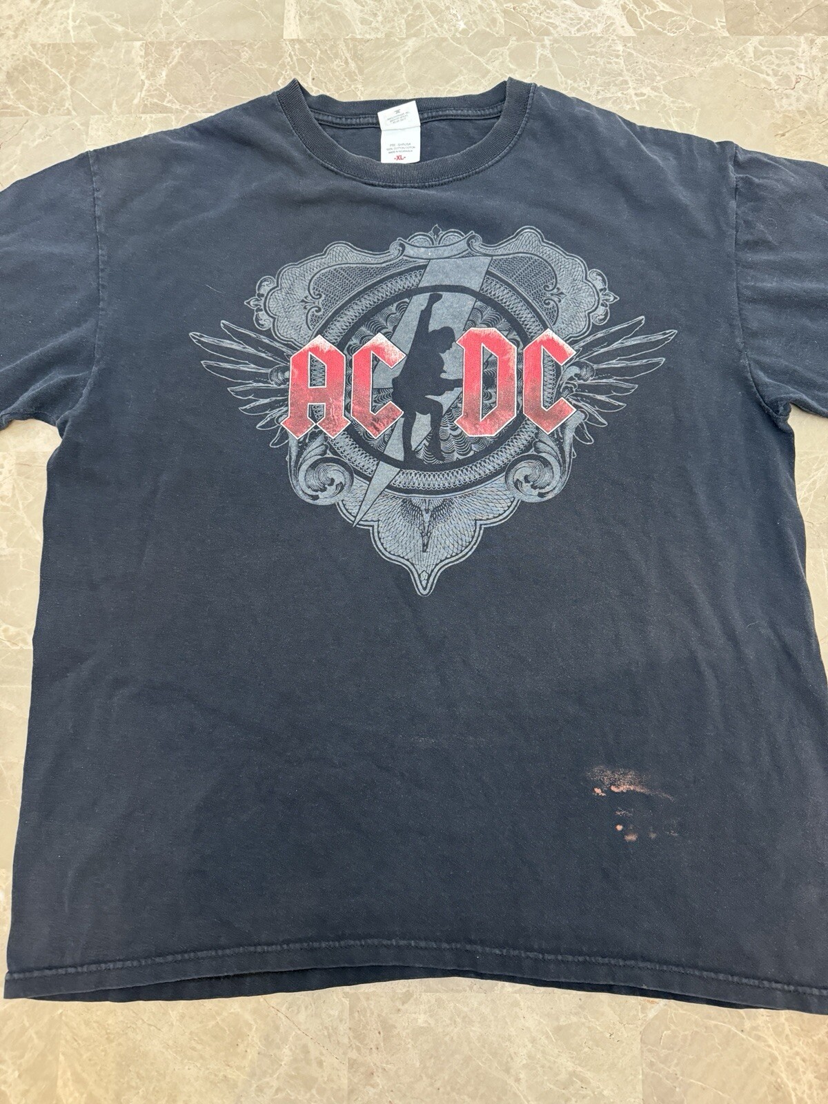 AC/DC Black Ice Tour ’08-’09 Concert T-Shirt – Black – Adult Size XL