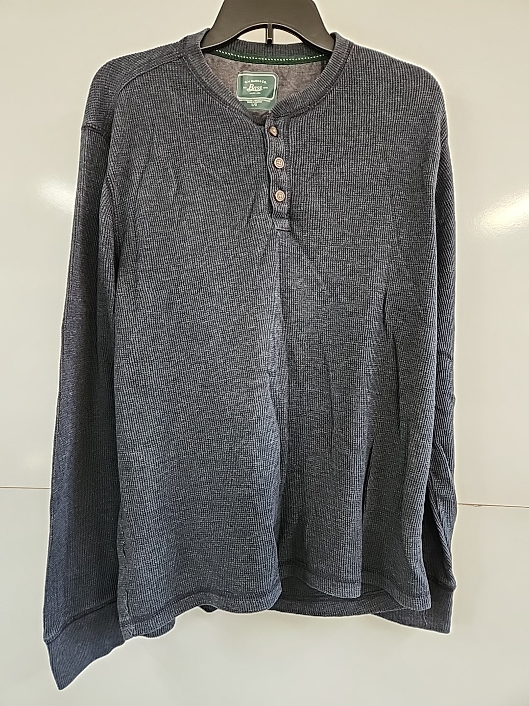 Men’s G.H. Bass & Co Long Sleeve Shirt Size Large Slate Dark Navy/Gray