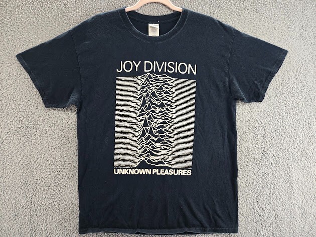 Joy Division Shirt Mens Large Unknown Pleasures Black Band Tee