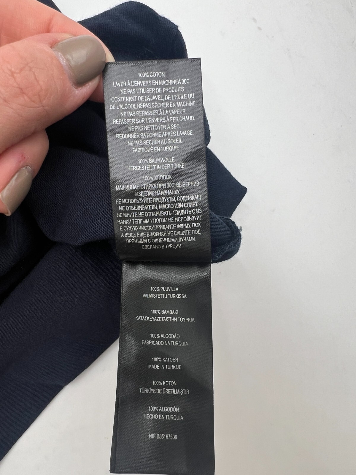 Ted Baker Men’s Casual Round Neck Dark Blue T-Shirt Size M