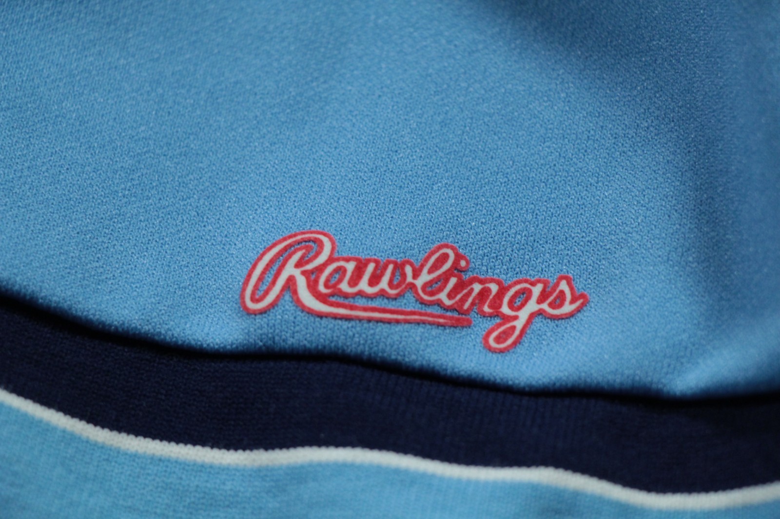 Vintage 70s 80s Bandits Baseball Softball Jersey Rawlings L Number 42 Blue