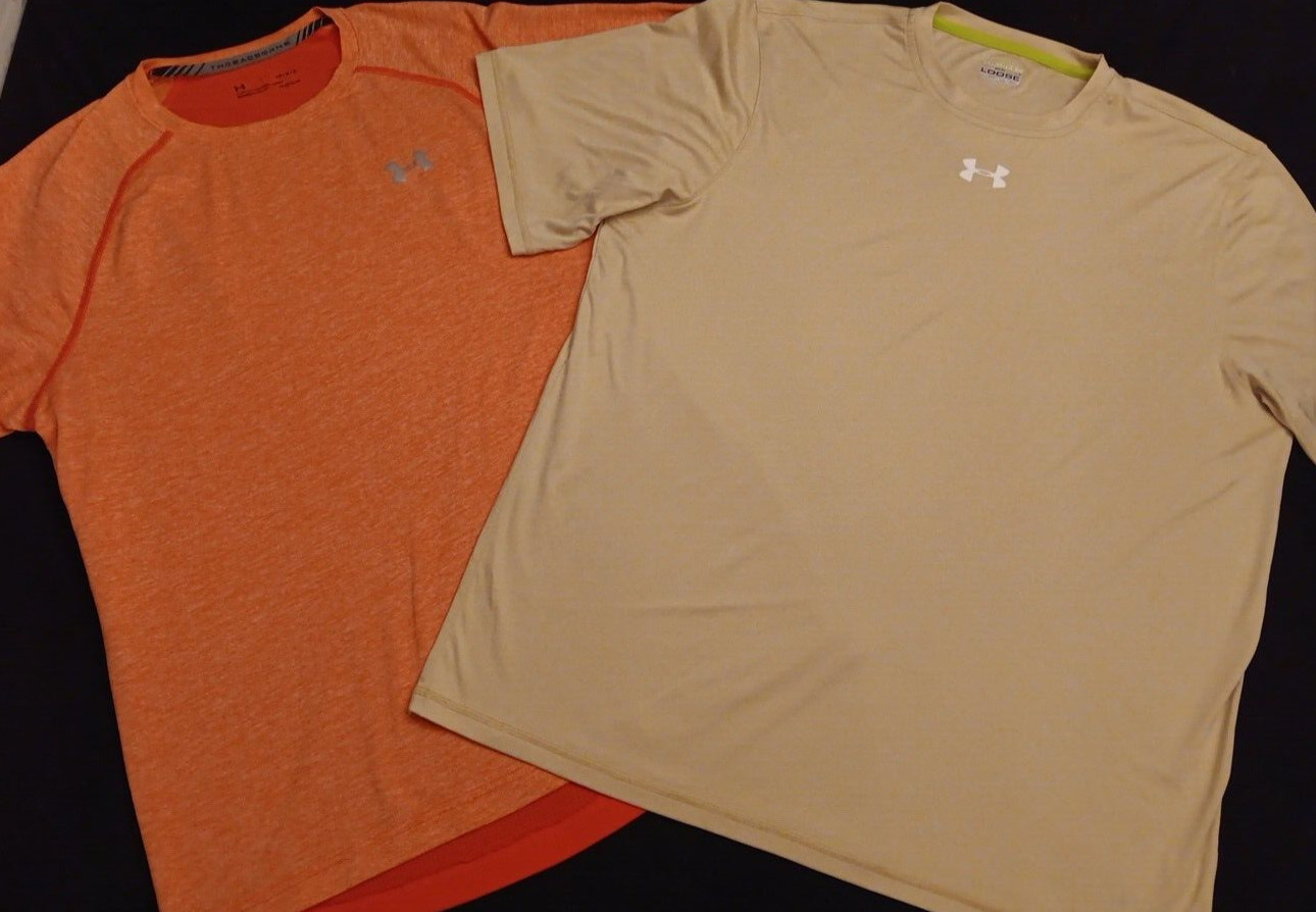 Lot Of 12 Men’s Lg Name Brand Athletic T Shirts Nike Under Armour North Face