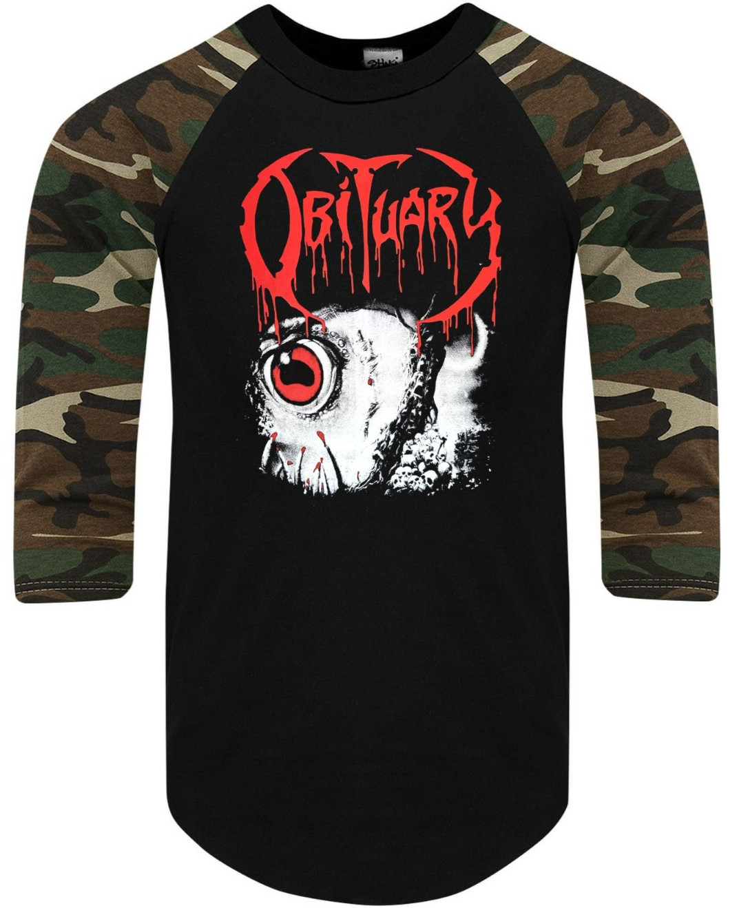 Obituary Chopped in Half Death Metal Band Raglan 3/4 Sleeve (Multiple Variation)
