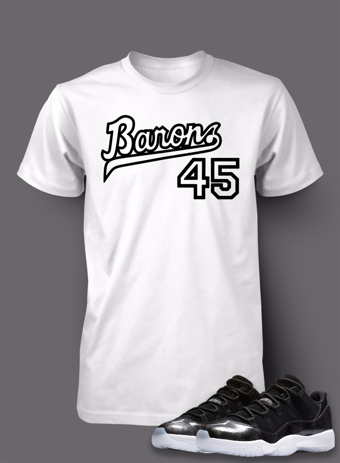 Graphic Sneaker Sport HIp Tee Shirt to Match J11 Barons 45 Big Tall Small T