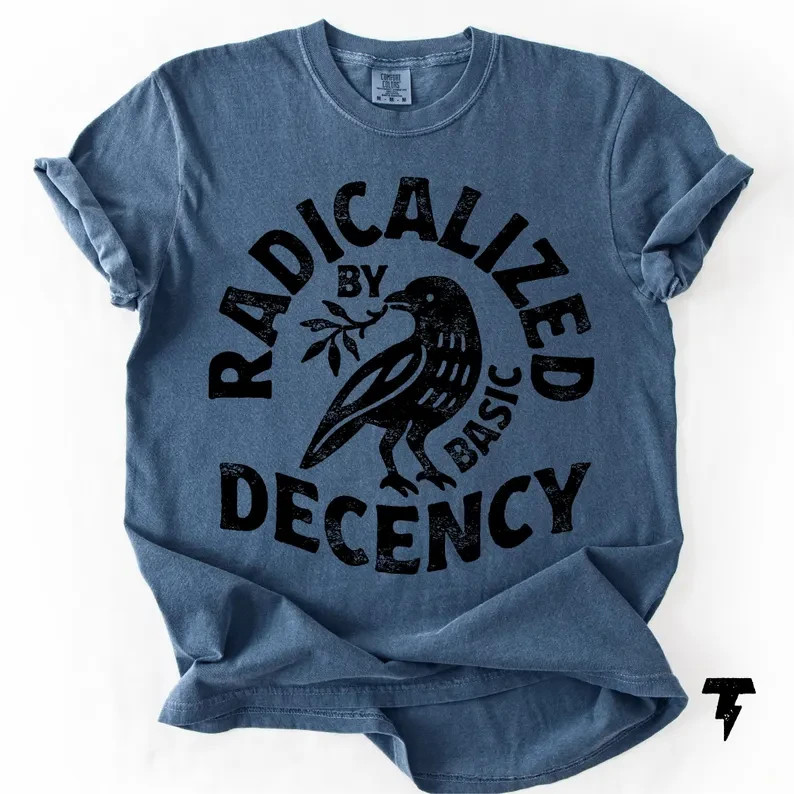 Radicalized By Basic Decency Comfort Colors Activist Graphic T Shirt