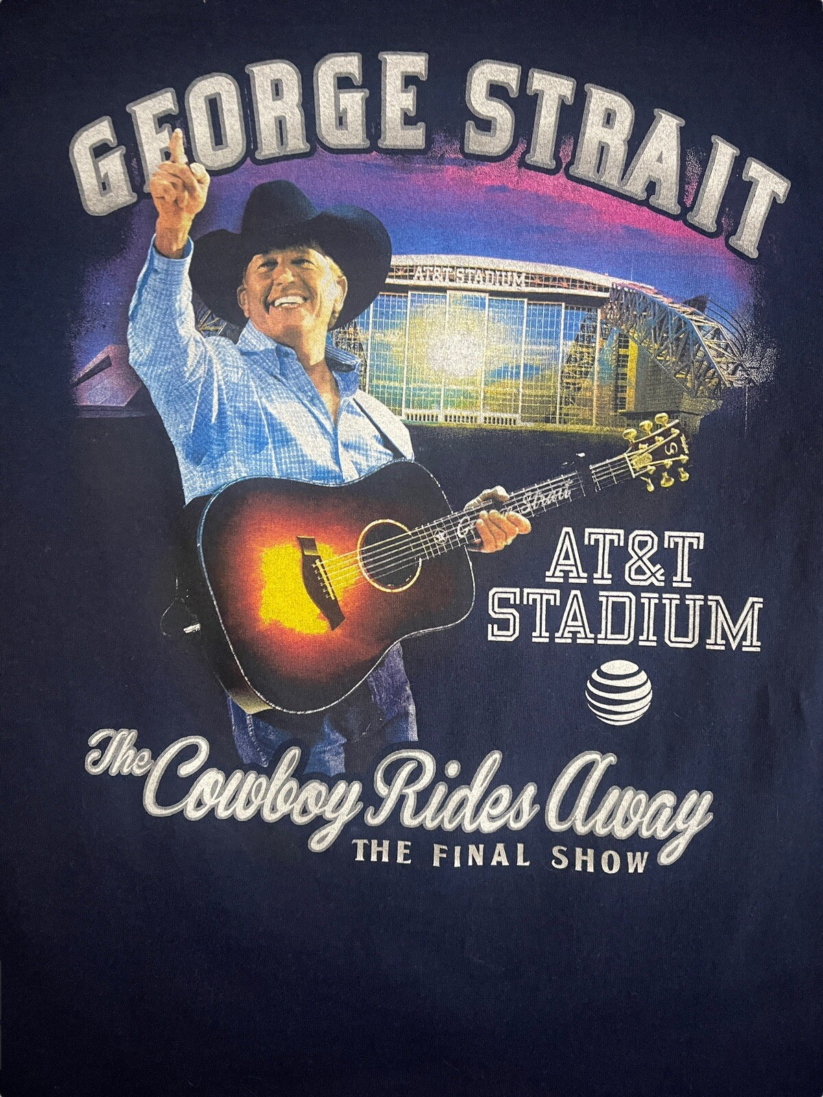 George Strait “The Cowboy Rides Away Final Show” T-Shirt Medium Arlington 2014