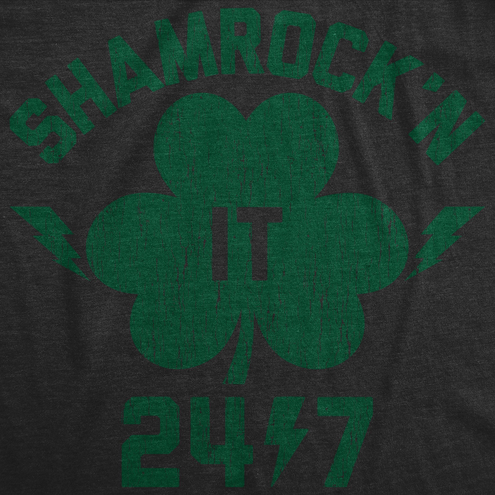 Mens Shamrock’n It 24/7 T Shirt Funny Saint Patricks Day Irish Clover Lucky Tee