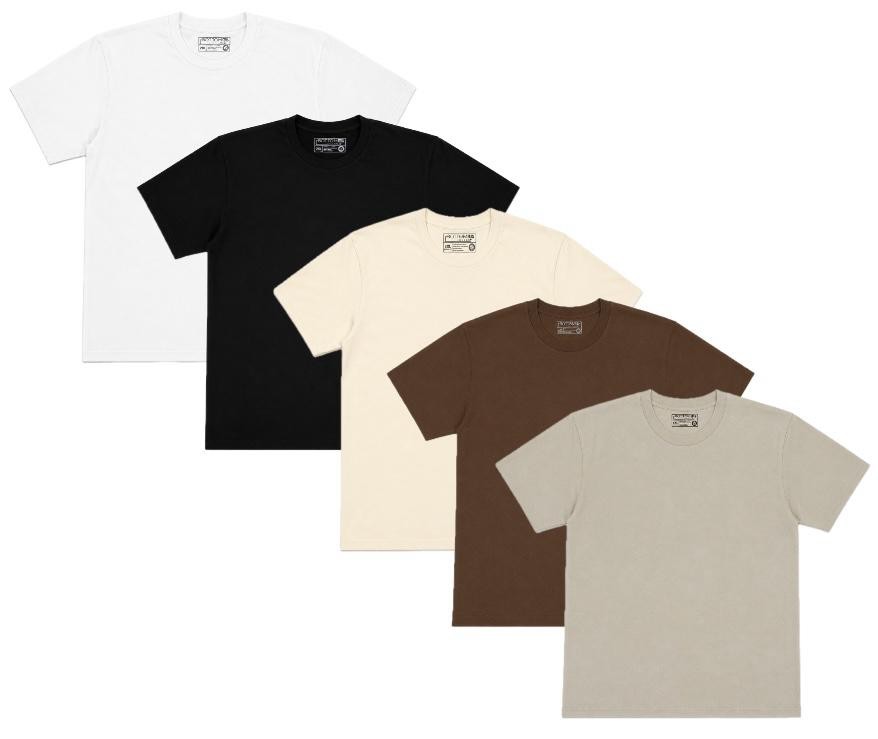 Men’s Plus Size 5 Pack T‑Shirts 100% Cotton Crew Neck Plain Tees 2XL‑6XL