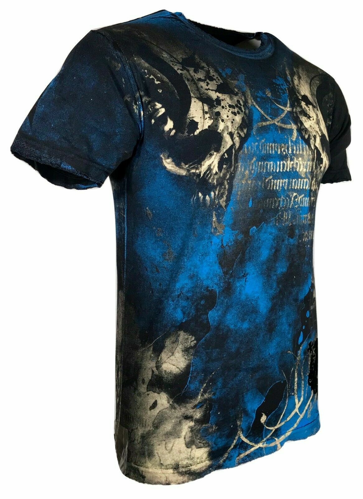 ARCHAIC by AFFLICTION Men’s T-Shirt NEWMAN Black Biker MMA S-5XL