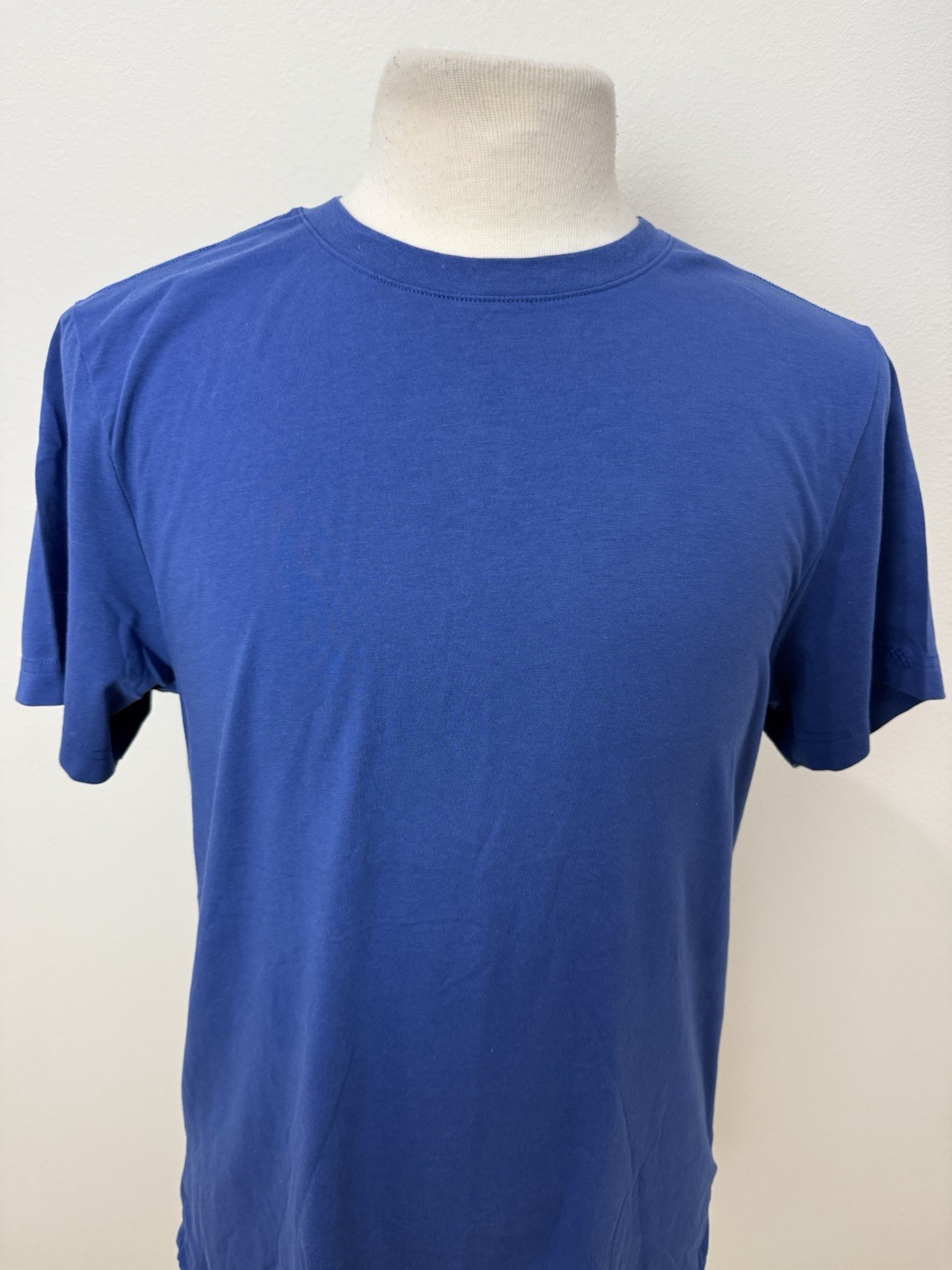 Rhone Element Tee Mens Large L Organic Pima Cotton Stretch Blue Short Sleeve