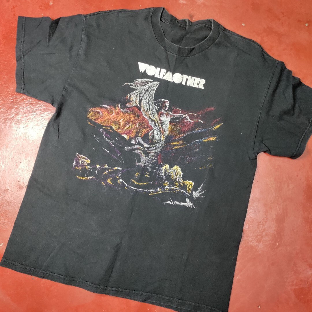 rare Wolfmother Band Black Color Cotton Shirt All Size BT694