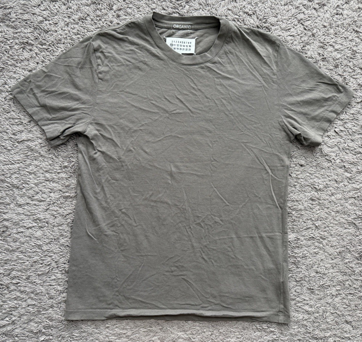 Maison Margiela T Shirt Crew Neck Short Sleeve Men’s Size Small Gray