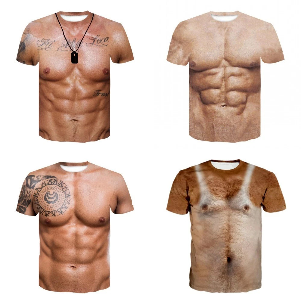 Funny Muscle Body 3D Print Men’s T-Shirt Sports Men Women , Gift For Your Lover