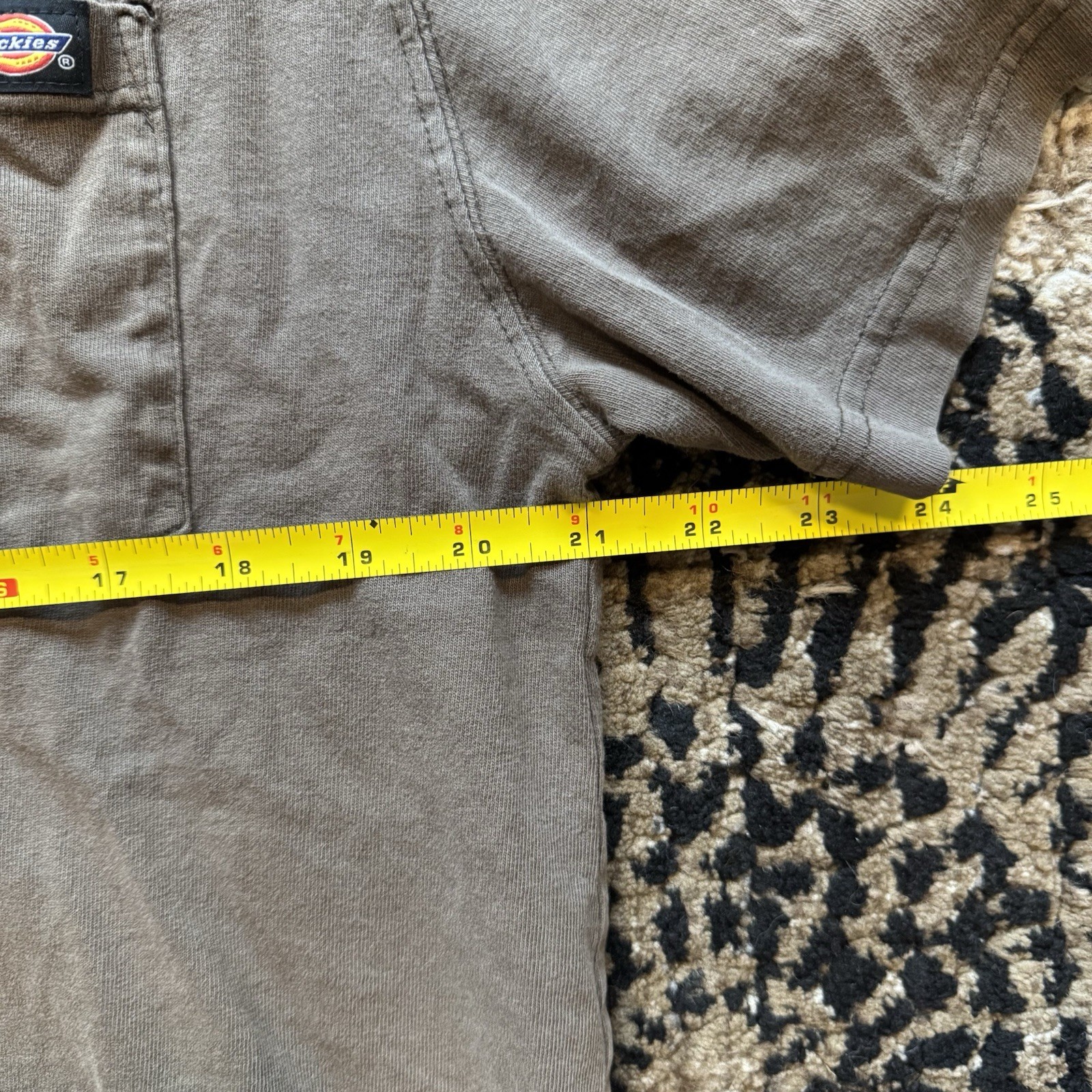 Dickies Shirt Mens L Brown Pocket Workwear Tee Short Sleeve Heavyweight Casual