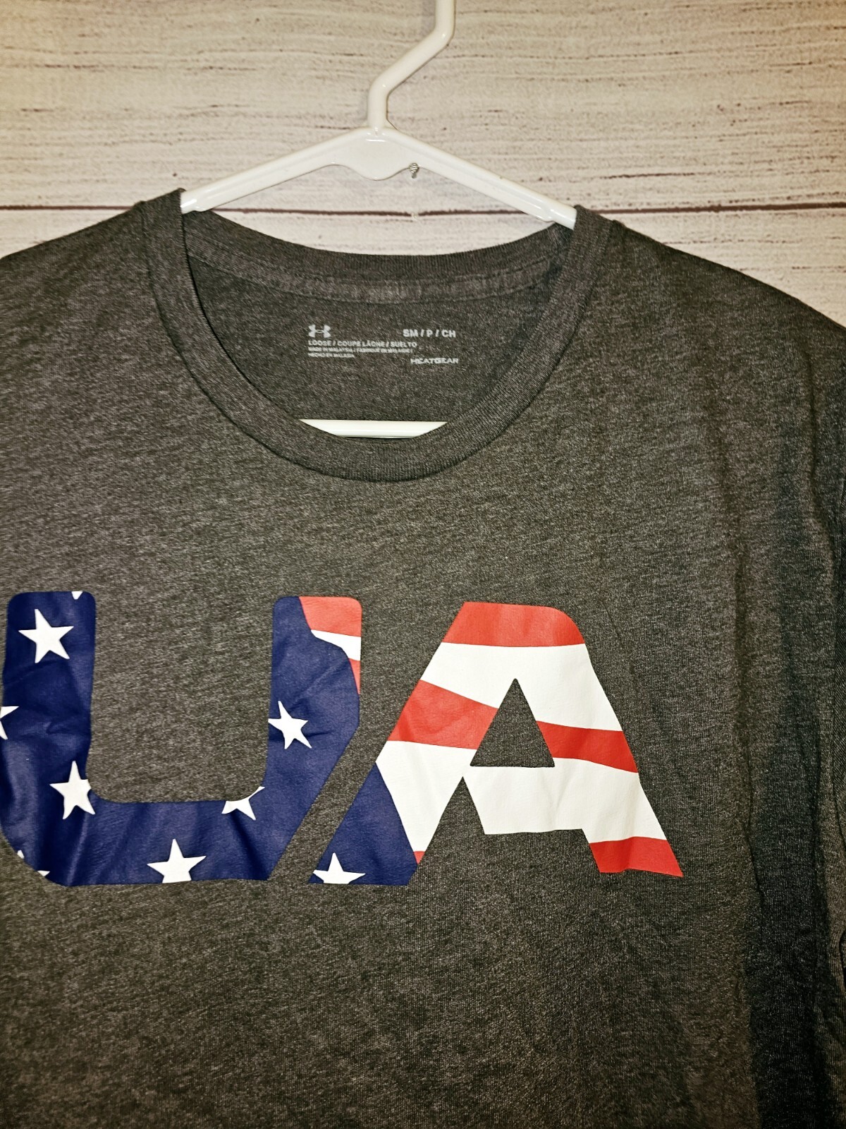 Under Armour Men’s UA Freedom Big Flag USA T-Shirt, Graphite, Sz. Small