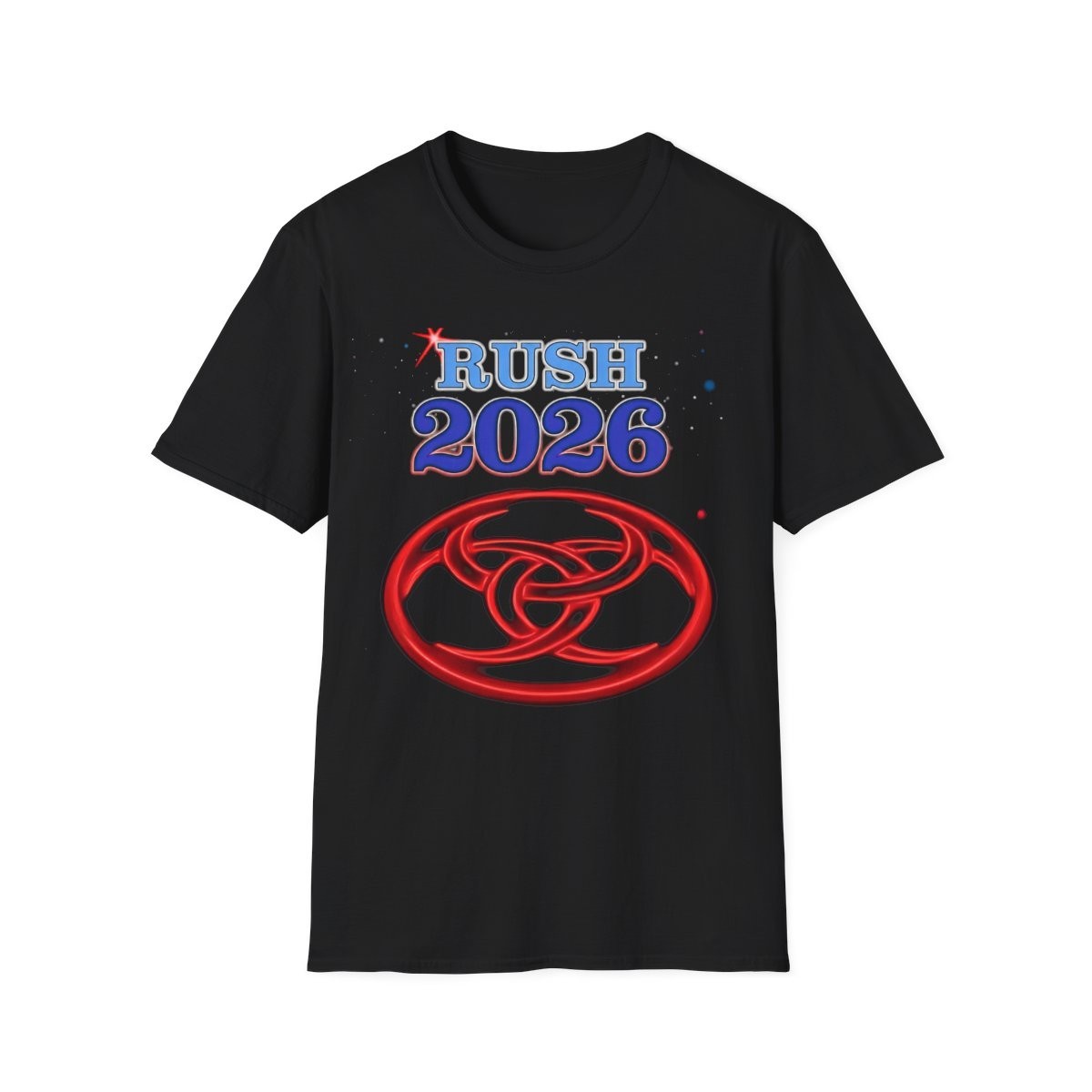 Unisex Soft Cotton T-Shirt. Rush 2026 tour shirt