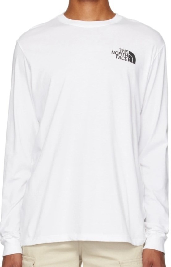 THE NORTH FACE BOX NSE Men’s L/S T-Shirt – Gardenia White/TNF Black – XL – NWT